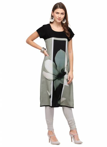 Gray Colour RYN New Designer Daily Wear Rayon Women Kurti Collection RYN-VT210